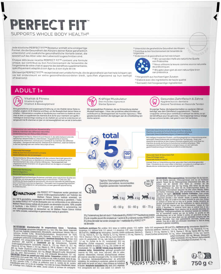 PERFECT FIT Katzen-Trockenfutter Adult 1+ mit Huhn